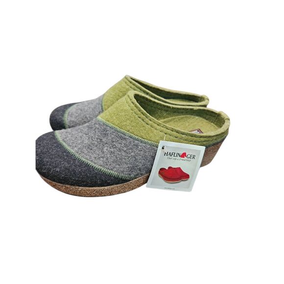 Haflinger Wool Clogs Green Gray Womens Size  7 NEW TAGS - Picture 4 of 9